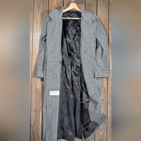 David Baker Double-Breasted Pea Coat Wool L - Picture 2 of 10